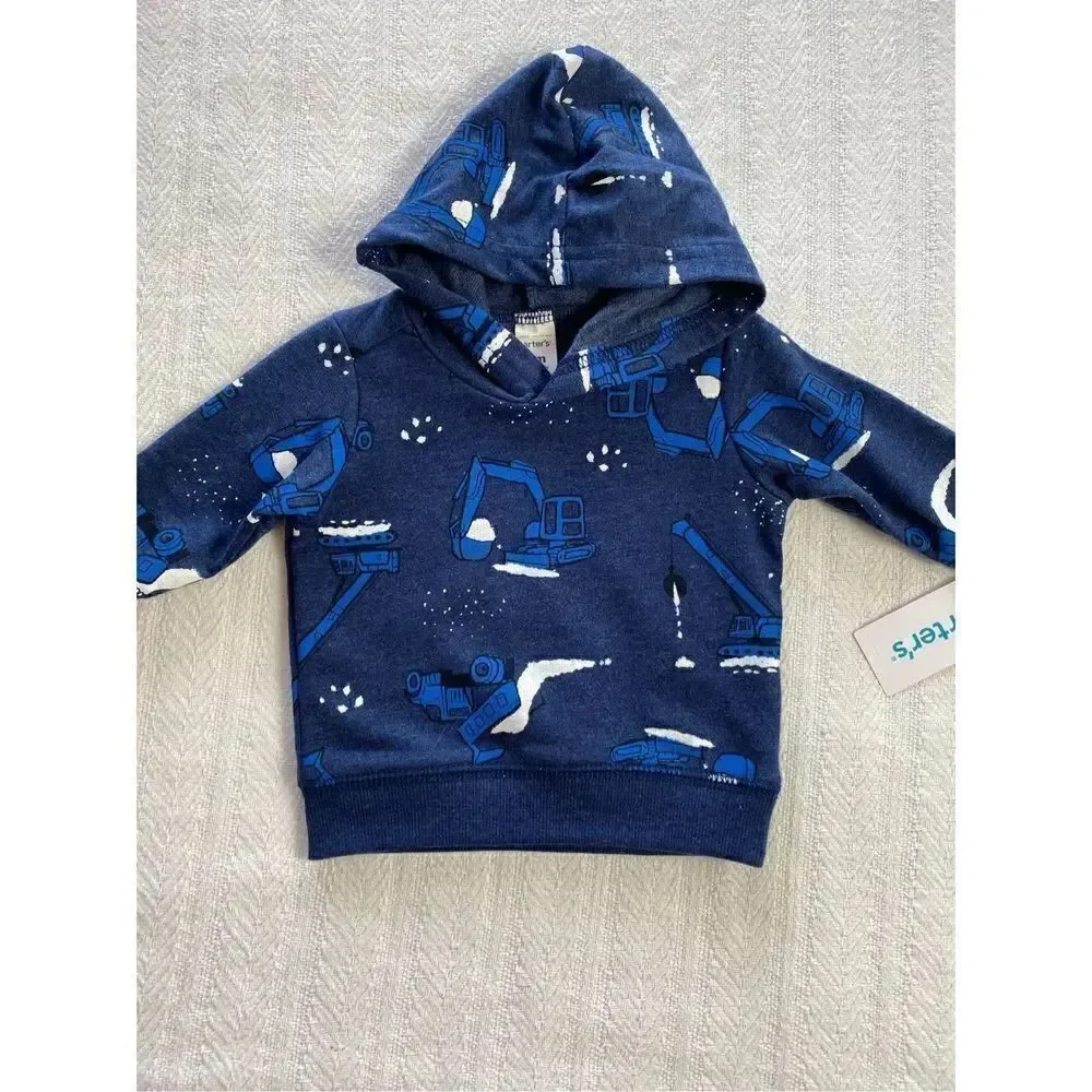CARTER’S BABY BOY 3M Construction Fleece Top and Bottoms Set